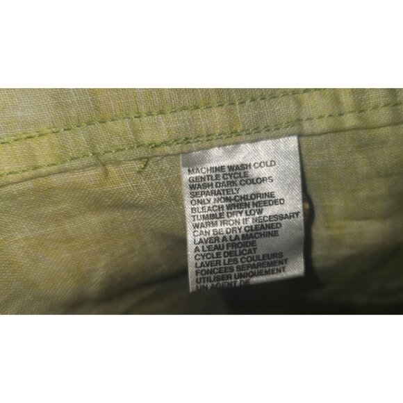 Tommy Bahama Mens XL Linen Hawaiian Shirt Green & Beige Short Sleeve Button-Up - Picture 8 of 11